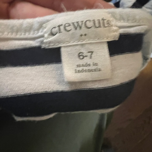 Crewcuts navy and White with Peplum Ruffle t-shirt- size 6-7 - Picture 3 of 3